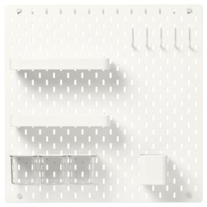 IKEA SKADIS Tablica perforowana kombinacja biały 56x56 cm
