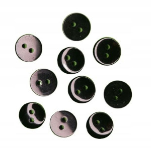 Guziki czarne 11 mm 2 otwory 20 szt.