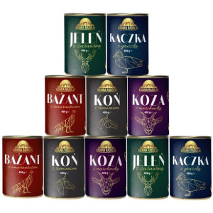 KRAINA RADOLIN Karma mokra MIX 5 smaków 10x400g