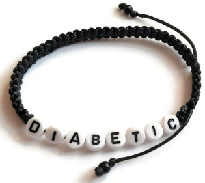 Bransoletka DIABETIC dla cukrzyka cukrzyca