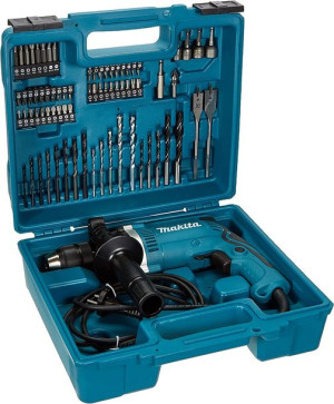 Wiertarka 2w1 MAKITA udarowa HP1631KX3 i zest 74el