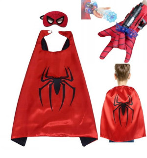 Zestaw Spiderman Rękawica Wyrzutnia Peleryna Maska