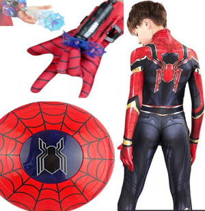 Strój Spiderman Tarcza Wyrzutnia  - 122-128