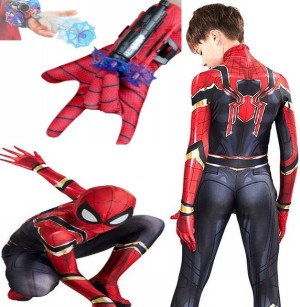 Strój Spiderman Kombinezon  Wyrzutnia - 122-128