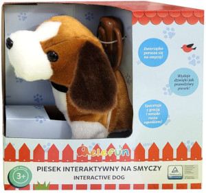 Elefun Piesek interaktywny na smyczy