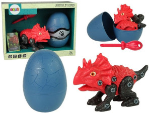Zestaw Dinozaur Triceratops Z Jajkiem Diy Śrubokręt