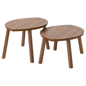 IKEA STOCKHOLM Stoliki 2 szt orzech
