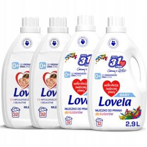 Lovela Baby Mleczko do Prania Koloru Bieli 2,9L x4