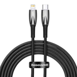 Kabel USB-C/Lightning Baseus Glimmer, 20W, 2m (czarny)