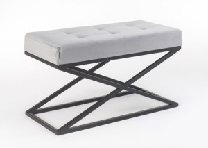 Pikowana ławka do przedpokoju Tofa 70x35cm pufa podnóżek taboret nowoczesny