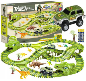 Tor Samochodowy Wyścigowy Dino Park 240el Dinozaur (y285 + 2x B17) Y285z