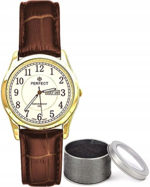 Męski Elegancki Zegarek Perfect z Datownikiem