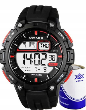 Sportowy męski zegarek elektroniczny Xonix WR100m