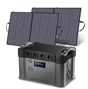 Generator prądu 2000W 405405mAh z 2 panelami 100W