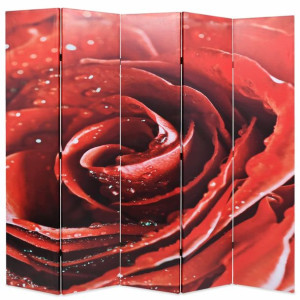 Składany parawan, 200x170 cm, czerwona róża