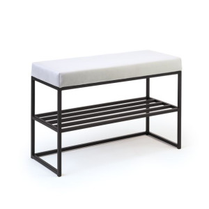 Siedzisko z półkami na buty Geri 100x35cm stalowy regał loft szafka na buty