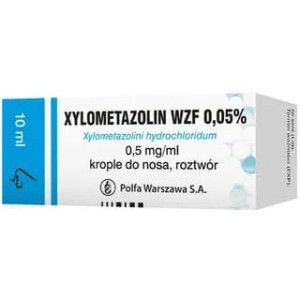 Xylometazolin WZF 0,05%, krople do nosa, roztwór, 10 ml