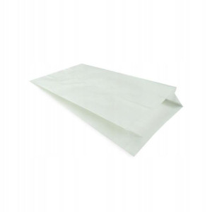 Torebka fałdowa biała 35x18x8 cm tytka x1000