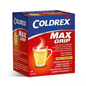 Coldrex MaxGrip lek przeciw objawom grypy i przeziębienia s. cytr. 14 sasz