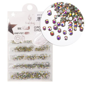 Ozdoby do paznokci zestaw cyrkonii 1440 szt Crystal AB