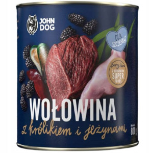 Karma dla szczeniąt psów Junior Królik z wołowiną 6x800 + GRATIS