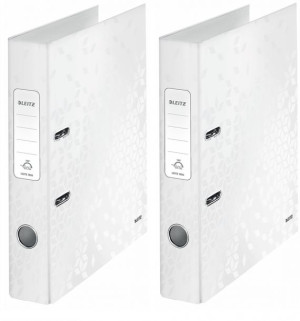 Segregator Leitz Wow 180° A4 szerokość grzbietu 50mm do 350 kartek biały x2