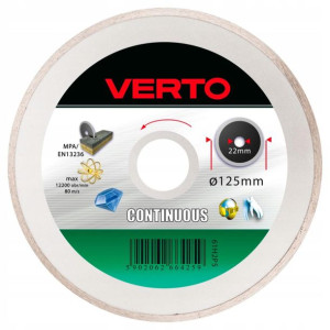 Tarcza diamentowa 125x22.2mm pełna VERTO 61H2P5
