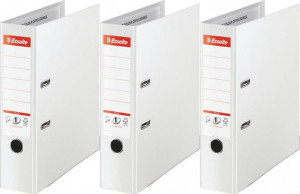 Segregator Esselte No.1 Vivida Plus A4 80mm do 600 kartek biały x3