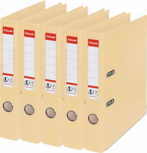 Segregator Esselte No.1 Power A4 50mm do 350 kartek beżowy x5