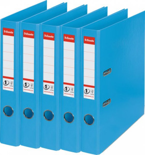 Segregator Esselte No.1 Power A4 50mm do 350 kartek jasnoniebieski x5