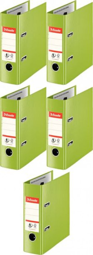 Segregator Esselte No.1 Power A5 75mm do 500 kartek zielony x5