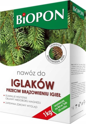 BIOPON nawóz do iglaków na brązowienie igieł 1kg