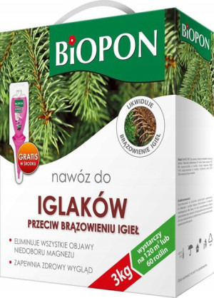 Nawóz Iglaki Przeciw Brązowieniu Igieł 3kg Biopon