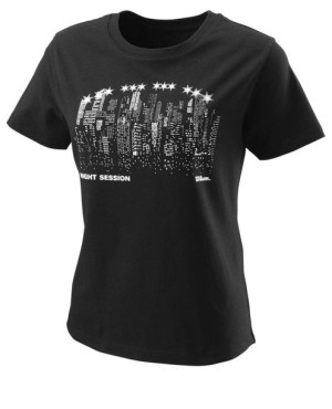 Koszulka damska Wilson Night Skyline Tech Tee black - M