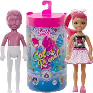 Barbie Color Reveal lalka Chelsea monochrom + akcesoria