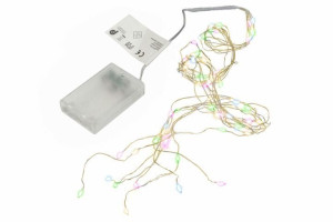 Zestaw 2 szt. przewodów świetlnych na baterie, 8 LED, kolor