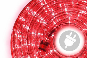 LED świetlny kabel - 480 diod, 20 m, czerwony
