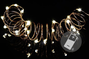 Świąteczny świetlny łańcuch - 10 MINI LED, ciepła biel