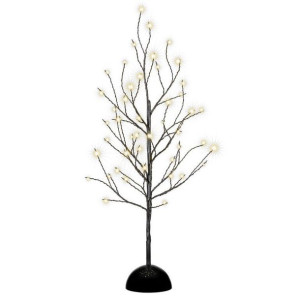 Dekoracyjne jasne drzewo LED z 32 diodami LED, 40 cm - czarn