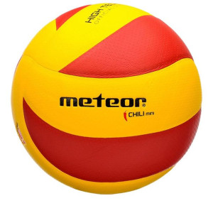 Piłka siatkowa meteor chili pu mini żółto-czerwona 10065