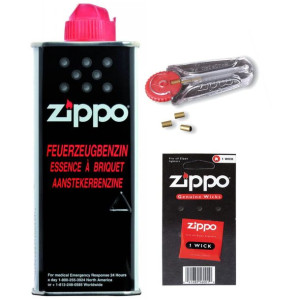ZESTAW ZIPPO BENZYNA 125ml kamienie knot