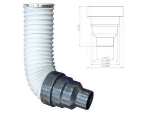 Rura przyłączeniowa EXTRA do kominków ceramicznych - fi 110