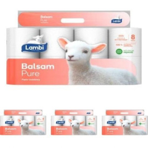 Papier toaletowy Lambi Balsam Pure (8 rolek) x 4 opakowania