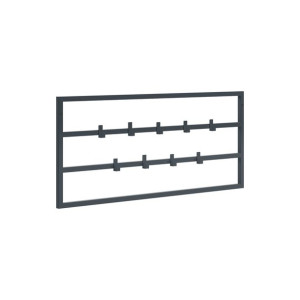 Industrialny wieszak ścienny Hakki 90cm GRAFITOWY MAT minimalistyczny
