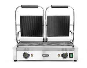 Grill kontaktowy podwójny Ryflowany HENDI góra i dół ryflowane 230V/3600W