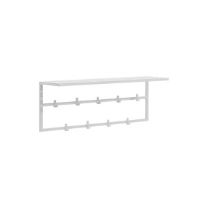 Stalowy metalowy wieszak Haral na płaszcze kurtki wiszący 90cm BIAŁY MAT