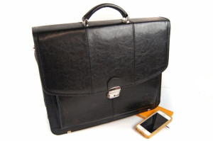 Elegancka torba męska skórzana F02-1 czarny