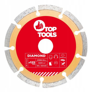 Tarcza diamentowa 125x22.2mm, segmentowa, Top Tools 61H325