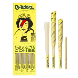 Bibułki Cones G-Rollz Banksy Bamboo 20 szt. gotowe skręcone