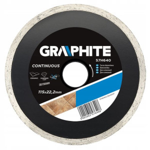 Tarcza diamentowa 115x22.2mm pełna GRAPHITE 57H640